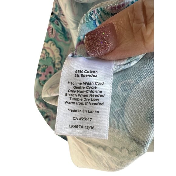 Talbots Womens Paisley Print Aqua Pencil Skirt Size 16W Officecore - Picture 5 of 6